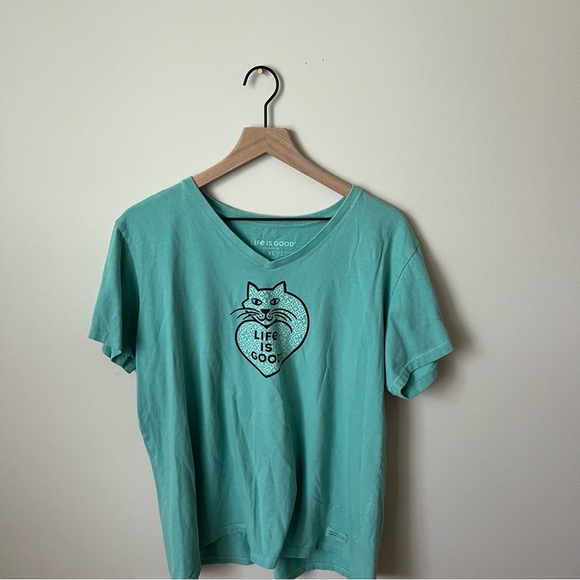 Life is Good Cat Graphic Tee - Picture 2 of 5